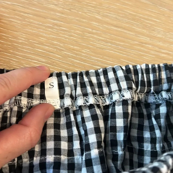 Women’s Gingham Ruffle Crop Tube Top Festival Cowboy Rodeo Country Plaid Shirt - Picture 3 of 5